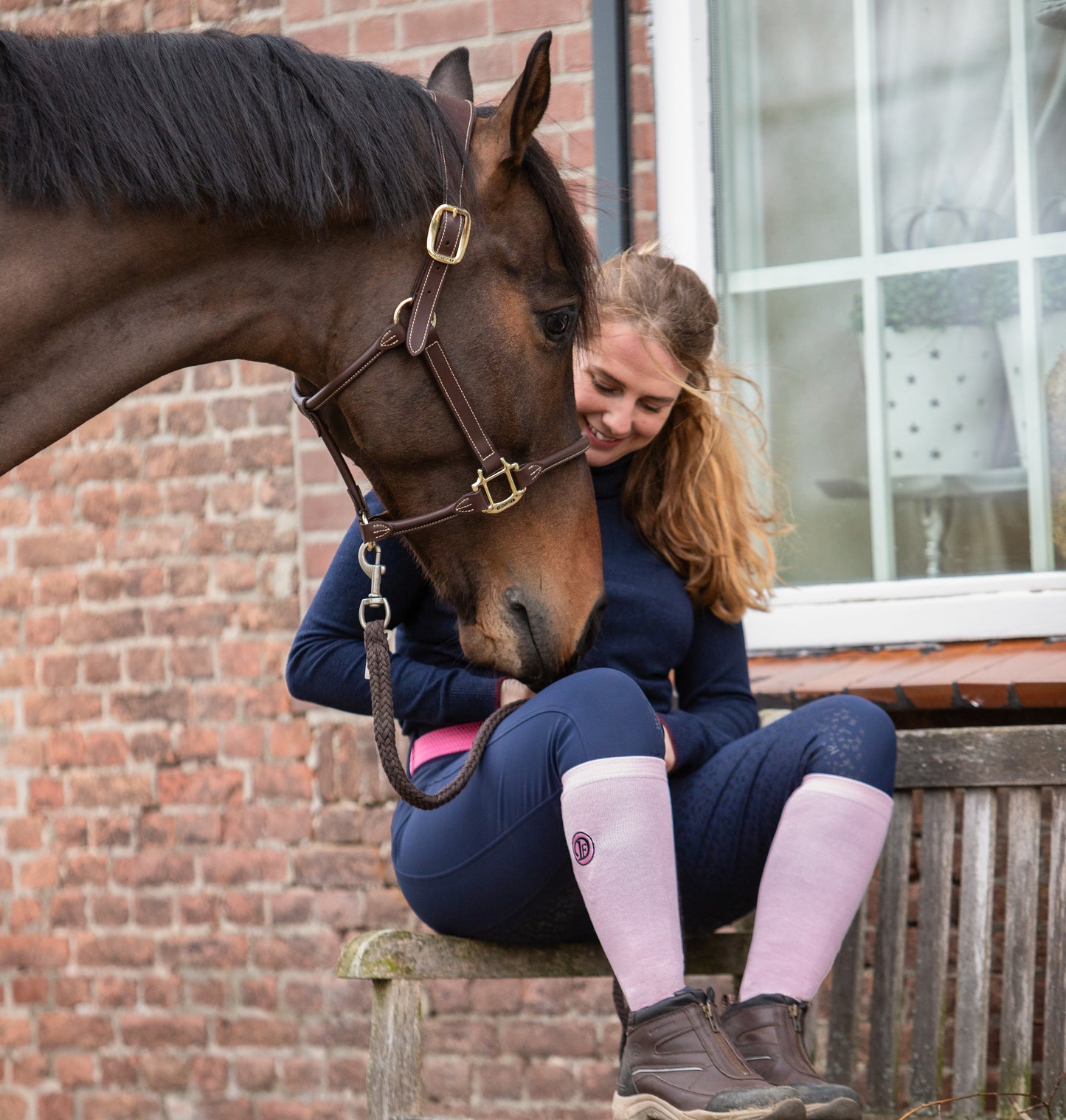 Happy Athlete Equestrian Socks - Bella Rosa